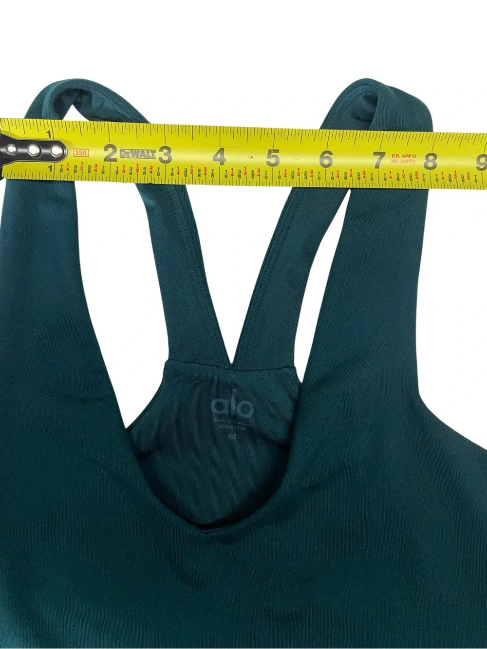 Alo Yoga Airbrush Real Bra Tank - Midnight Green Size Medium